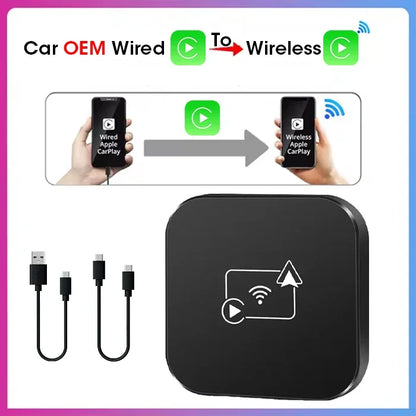 Wired to Wireless CarPlay & Android Auto 2 in 1 Adapter,Plug And Play Car Box For Mazda Toyota Nissan Hyundai Camry Audi Ford VW